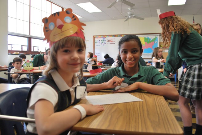 1st-grade-visit-day-Tara-Ellison-with-1st-grader-in-Literatuere